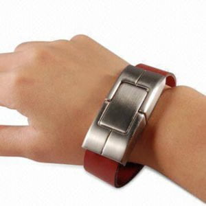 Leather Bracelet Custom Flash Drive For Executives